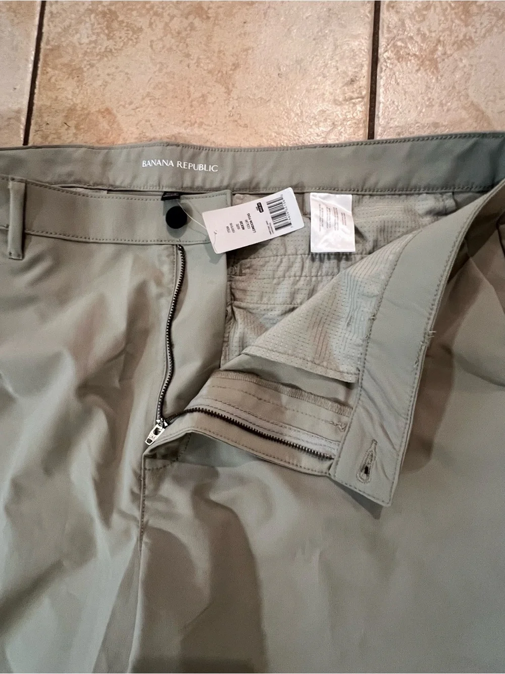 NWT Banana Republic Men's ‘London Fog’ Gray Commuter Pants, Wz 40x30